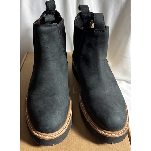 Nisolo Go To Lug Chelsea Boot Extralight Black Ankle Boots Women's Sz 6.5 NIB - Picture 1 of 7